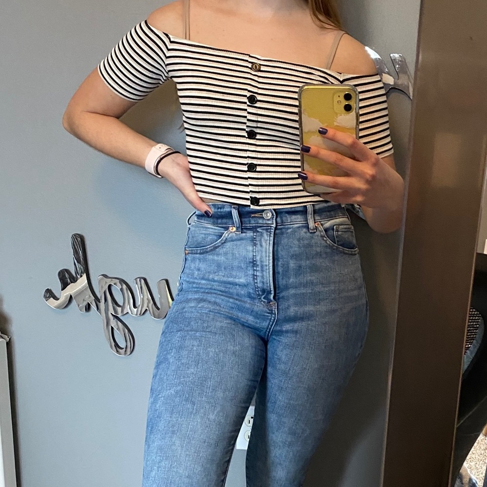 Striped crop top